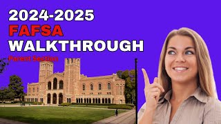 20242025 FAFSA Demo amp Walkthrough Parent Section [upl. by Nylrahc666]