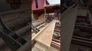 White Oak Cut Into 2x9’s Lumber  Cooks AC36 sawmill [upl. by Mettah]