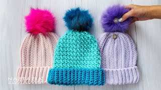 How to Attach Pompoms to Crochet and Knitted Hats DIY Tutorial [upl. by Heyward588]