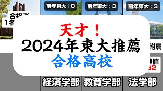 【天才】2024年・東京大学への推薦合格高校一覧 [upl. by Archle]