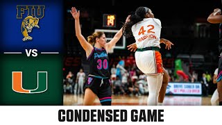 FIU vs Miami Condensed Game  202425 ACC Women’s Basketball [upl. by Morganica]