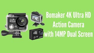 Bomaker 4K Ultra HD Action Camera with 14MP Dual Screen [upl. by Ardnoyek941]