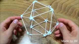 How to make a Cotton Swab Icosahedron [upl. by Bouchier]