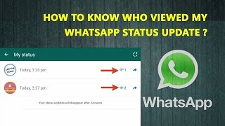 How To Know Who Viewed My WhatsApp Status Update In Hindi  WhatsApp New Features [upl. by Schriever95]