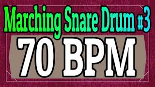 70 BPM  Marching Snare Drum Rock 3  44 Straight Rock Drum Track  Metronome  Drum Beat [upl. by Lidda]