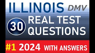 Illinois DMV written test questions 2024 1 30 Real Test Questions with answers [upl. by Krista]