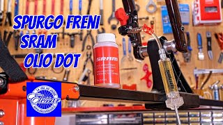 Spurgo freni idraulici Sram con olio Dot [upl. by Gerstner236]