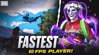 Fastest Player In BGMI🇮🇳 60FPS FASTEST PLAYER 5 Finger Claw PUBGM [upl. by Anilatsyrc]