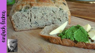 Bärlauchbrot mit Walnüssen Brot 🥖 selber backen Kochen mit Tom [upl. by Zita]