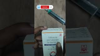 Inj MonocefSB used for  MonocefSB antibotic कैसे use करते हैंinjection facts medifact [upl. by Aerdnas]