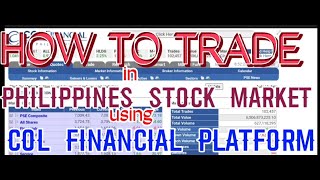 How to TRADE in PHILIPPINES STOCK MARKET using COL FINANCIAL platform  step by step tutorial [upl. by Eceinwahs]