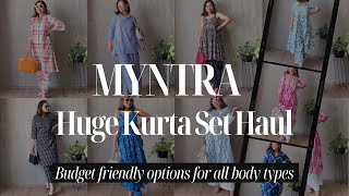 Huge Myntra Kurta Set Haul Plus styling tips to elevate these outfits [upl. by Rossen]