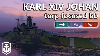 New Tier 9 Battleship Is Hilarious  Karl XIV Johan First Impressions [upl. by Chilson267]