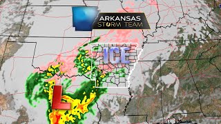 ICE STORM Arkansas to be impacted by an ice storm on Monday 1222024 [upl. by Eerpud]