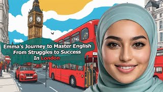 Learn English through story 🔥  Emmas journey to English mastery and success in London [upl. by Anstice]