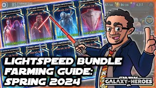 The Comprehensive Lightspeed Bundle Farming Guide for Spring 2024 in SWGOH [upl. by Soisanahta]