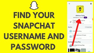 How To Find Your Snapchat Username And Password EXPLAINED [upl. by Enimasaj556]