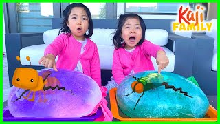 Giant Ice Balloons Melting Animals Easy DIY Science Experiments for kids [upl. by Notxarb]