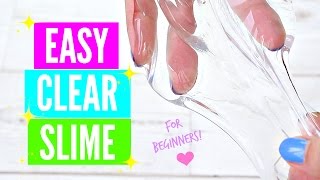 Easy How To Make Clear Slime Tutorial For Beginners [upl. by Melicent]