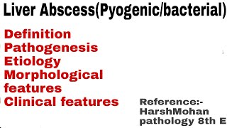 Pyogenic Liver abscess  Bacterial Liver abscess [upl. by Vial731]