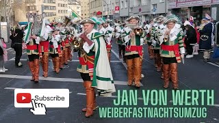 Karnevalsumzug Altstadt Süd  Köln Jan von Werth Parade Weiberfastnachtsumzug Feb2023 Kölle Alaaf 🥳 [upl. by Yelda]