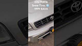 Larger Tires For 1st Gen RAV4  23570R16 Snow Tires [upl. by Judah475]