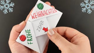 DIY Überraschungskarte basteln für Weihnachten 🎄Was kann man für Weihnachten basteln Bastelideen [upl. by Holtorf358]