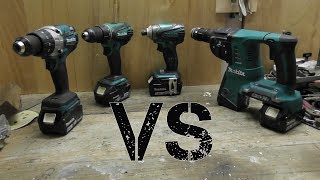 Drill vs Hammer Drill vs Impact Driver vs Rotary Hammer Drill PART 1 [upl. by Salamone]