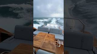 Caught in STORM⚡️on Schaefer V44 in 35 foot waves 🌊 centerconsole sporty boat boatlife [upl. by Ruyle]