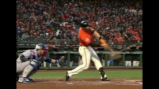 Evan Longoria Home Run Swing Slow Motion 201815 [upl. by Eelir]