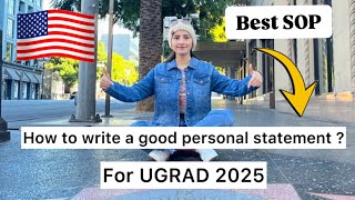 How to write a good personal statement for UGRAD 2025  Muhadsa Naqvi [upl. by Tirza]