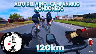 ALTO DEL VINO  CAMPANARIO  MONDOÑEDO 120 KM en bicicleta ruta para practicar en el plano [upl. by Yelahc]