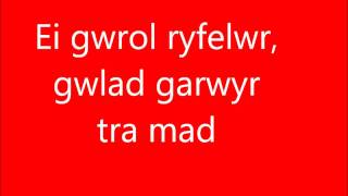 Welsh National Anthem  lyrics [upl. by Colson]