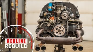 Volkswagen Beetle Aircooled Flatfour Engine Rebuild TimeLapse  Redline Rebuild  S1E7 [upl. by Bijan754]