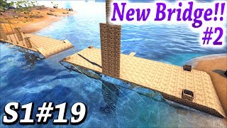 ARK NEW BRIDGE BUILDING PROJECT 2 How to build this bridge Ark Survival Evolved The Center Ep18 [upl. by Mareah]