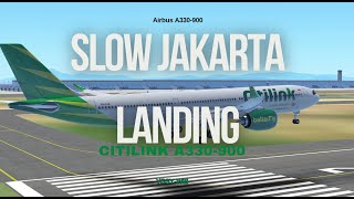 Slow Jakarta Landing  CitiLink A330900neo  Infinite Flight [upl. by Art]