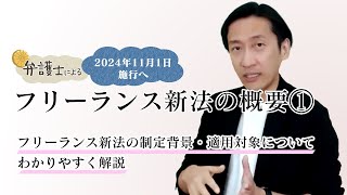 弁護士が解説する【フリーランス新法の概要①】について [upl. by Laurette]