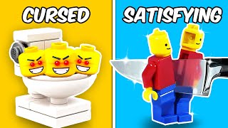 CURSED vs SATISFYING Lego Builds [upl. by Aohsoj]