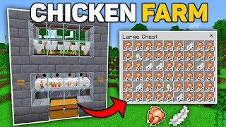 Easiest Chicken Farm Tutorial In Minecraft 121 [upl. by Ewart]