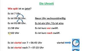 20 Die Uhrzeit  شرح الساعة والوقت في اللغة الألمانية [upl. by Ennahteb496]