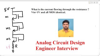 Analog Circuit Design Engineer interview find the current trough the resistor [upl. by Rodablas572]