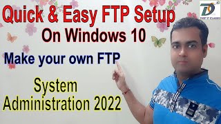 How to Setup a FTP Server on Windows 10  FTP on Windows  How to Setup amp Manage FTP on Windows [upl. by Horner]