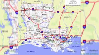 map of Louisiana [upl. by Noxid]