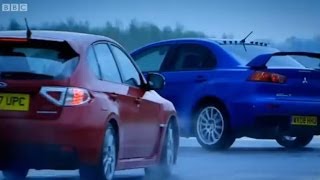 Mitsubishi Evo vs Subaru Impreza  Top Gear  BBC [upl. by Asia]