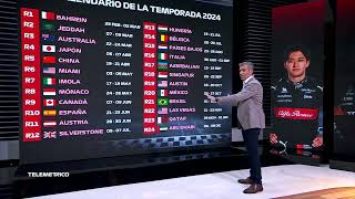 CALENDARIO OFICIAL DE LA F1 2024  AGENDA DE LOS GRANDES PREMIOS telemetricof1 F12024 f12023 [upl. by Glick118]