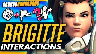 Overwatch  BRIGITTE  ALL ABILITY INTERACTIONS MYTHBUSTED vs OTHER HEROES [upl. by Gemperle142]