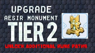 How to upgrade Aesir Monument Tier 2  Unlock added Rune Path  Unlock Poison Cast  Ragnarok Mobilr [upl. by Ainocal960]