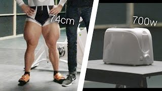 Olympic Cyclist Vs Toaster Can He Power It [upl. by Oech556]