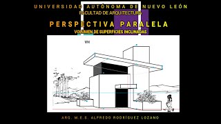 TEMA 9 A NIVEL I PERSPECTIVA PARALELA SUPERFICIES INCLINADA [upl. by Eugilegna]