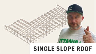 Single slope roof  wooden trusses design [upl. by Roshelle]